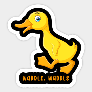 Cute Duck Waddle Waddle Sticker